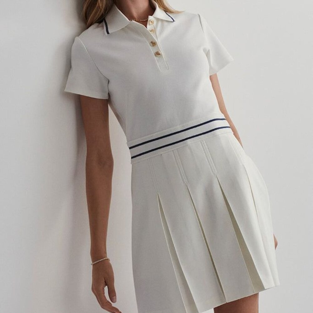 Varley White Amar Mini Dress